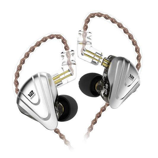 in-Ear Monitors, KZ ZSX 1DD+5BA Hybrid HiFi Stereo Noise Isolating Sport IEM Earphones/Earbuds/Headphones with Detachable Cable, Computer (Without…