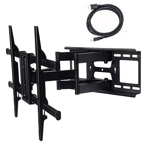 VideoSecu Articulating Flat Panel TV Wall Mount for Most 32 39 40 42 43 46 47 48 49 50 55 58 60 65 70" LCD LCD LED Plasma TV with Bonus HDMI Cable CT0
