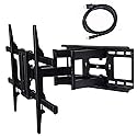 VideoSecu Wall Mount Heavy Duty Swing Arm for Most 32-75" Plasma LCD LED TV Television with Bonus HDMI Cable MW380B3 MT0