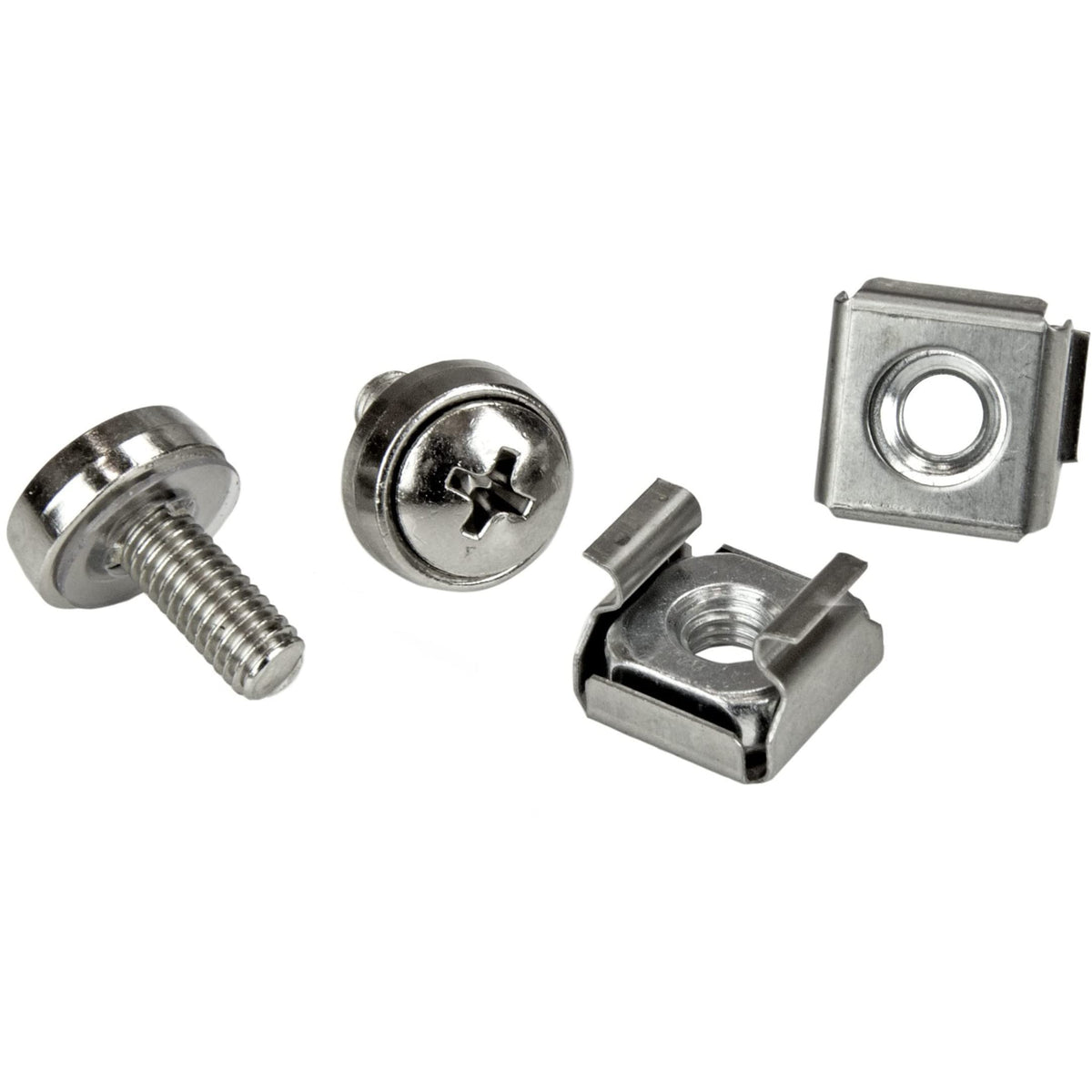 StarTech 20-Pack M5 12mm Screws & Cage Nuts Kit, Nickel-Plated, TAA