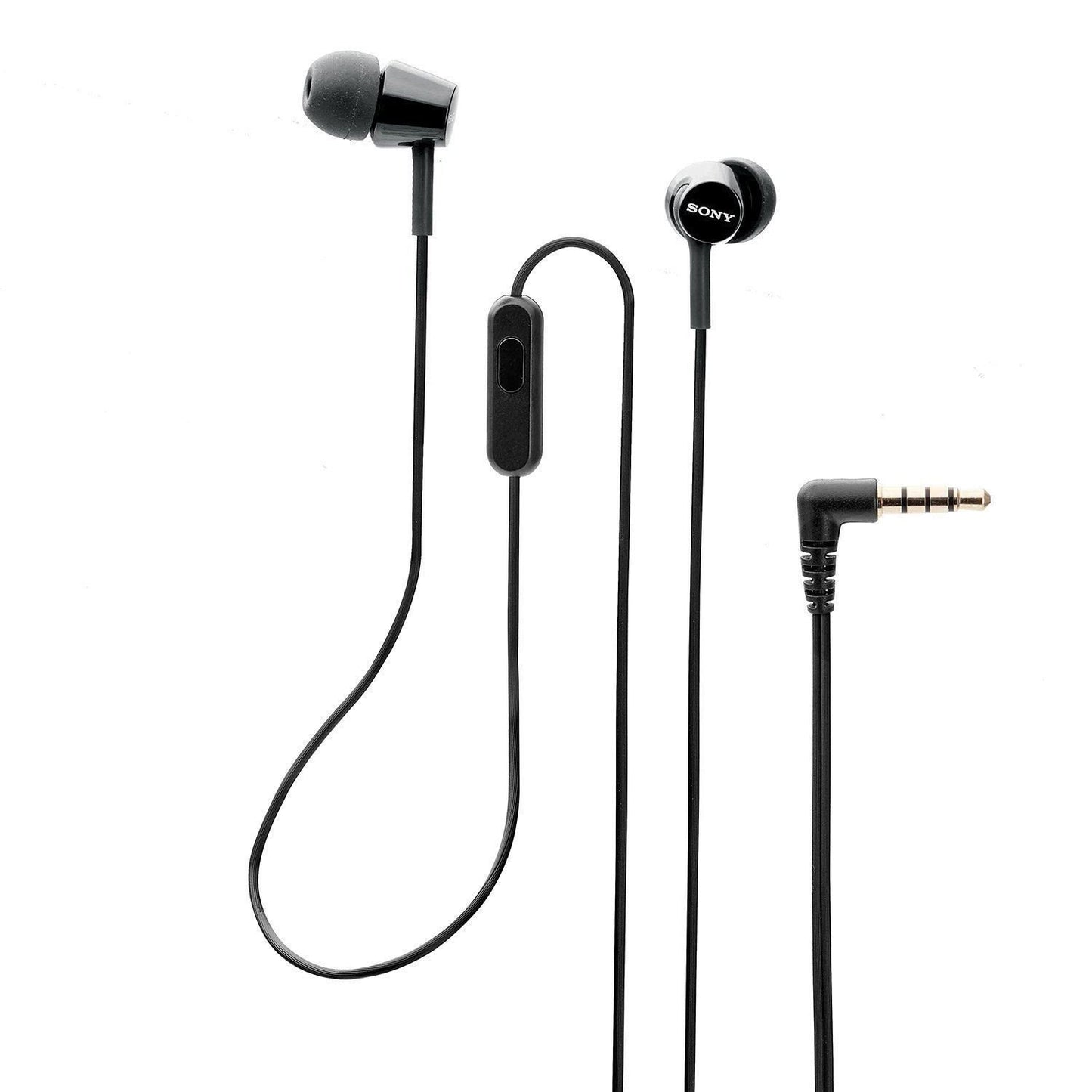 Sony MDREX155AP in-Ear Earbud Headphones with mic for Phone Call, Black