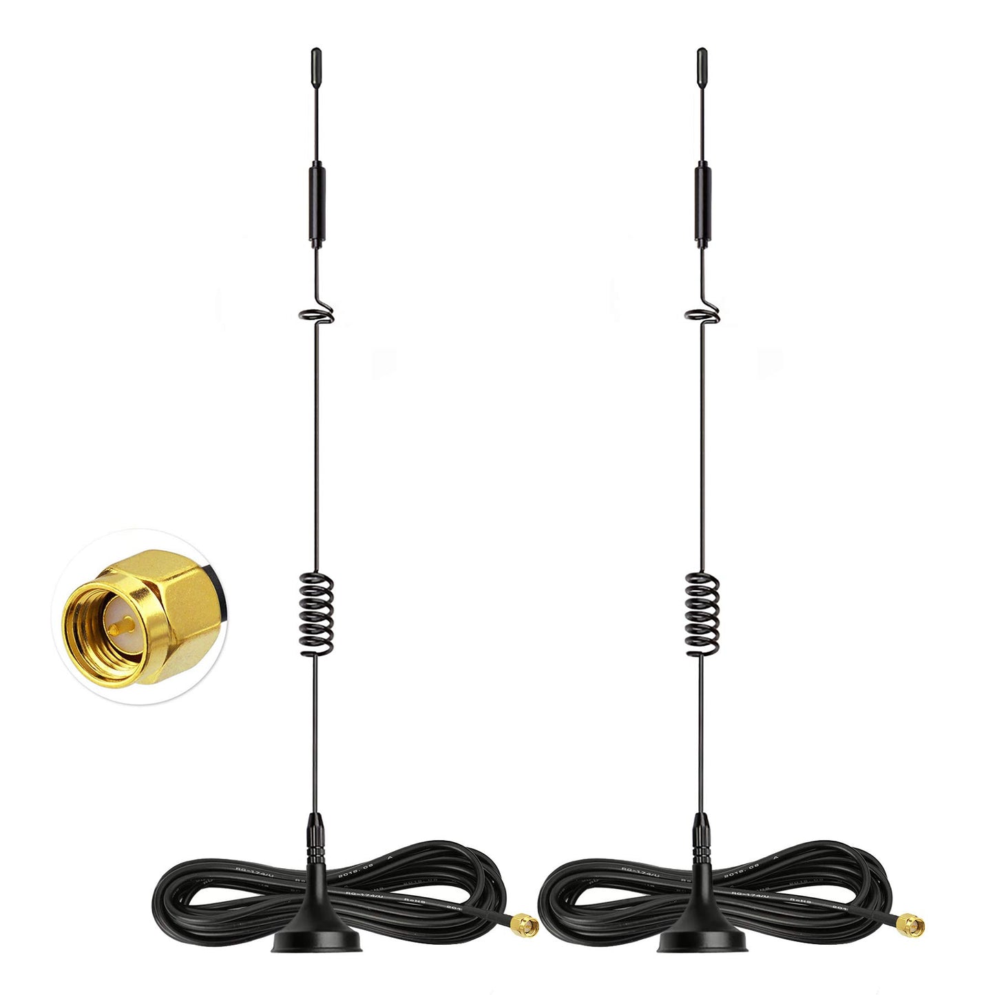 Bingfu 4G LTE Antenna 8dBi Magnetic Base MIMO SMA Male Antenna (2-Pack) Compatible with 4G LTE Wireless CPE Router Cellular Gateway Industrial IoT
