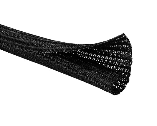 Kable Kontrol 25 Ft - 0.25" Inch Braided Cable Sleeve - Self Closing Split Wire Wrap Cord Hider Organizer Wire Loom Tubing Cover for Automotive