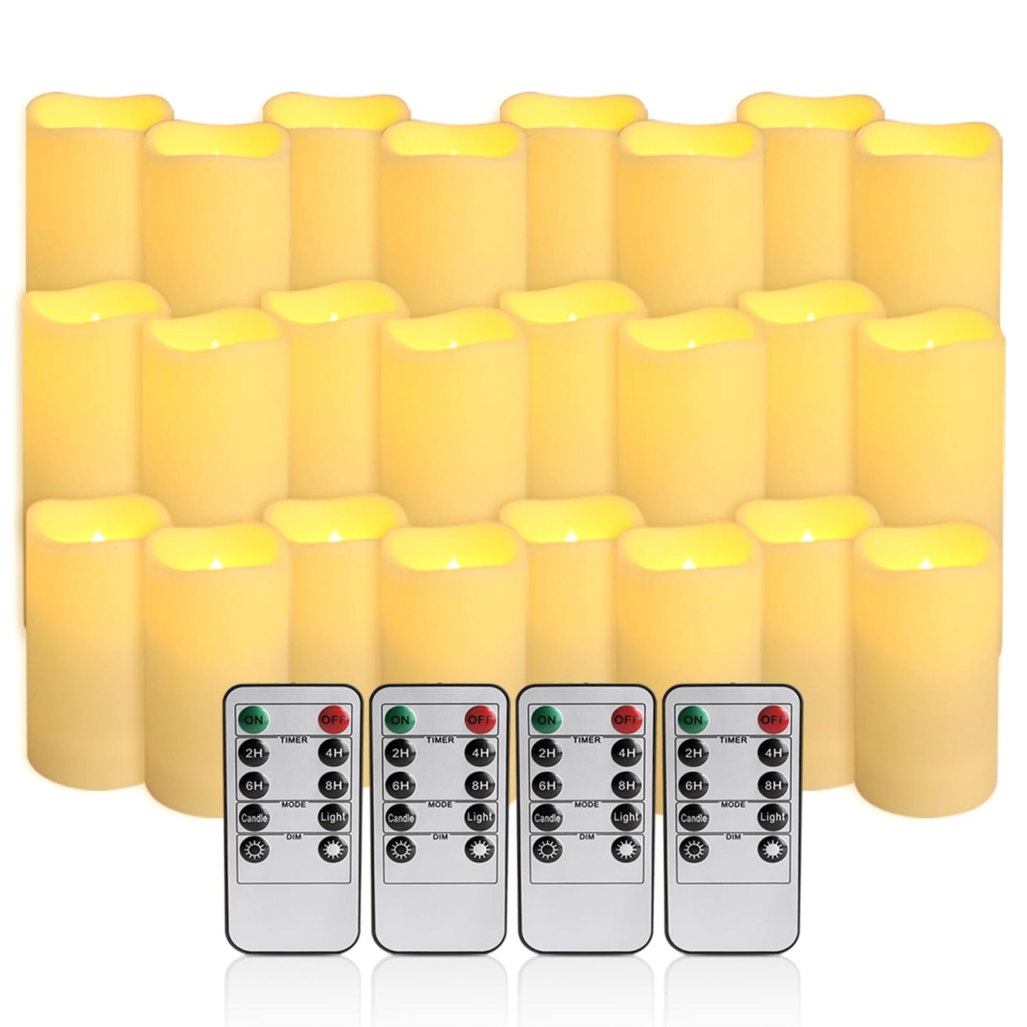 TLNFHRPI 24-Pack LED Flameless Candles with Remote Control - Perfect for Home, Parties, and Special Occasions - Create a Magical Ambiance