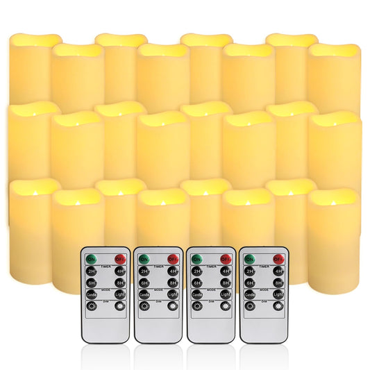 TLNFHRPI 24-Pack LED Flameless Candles with Remote Control - Perfect for Home, Parties, and Special Occasions - Create a Magical Ambiance