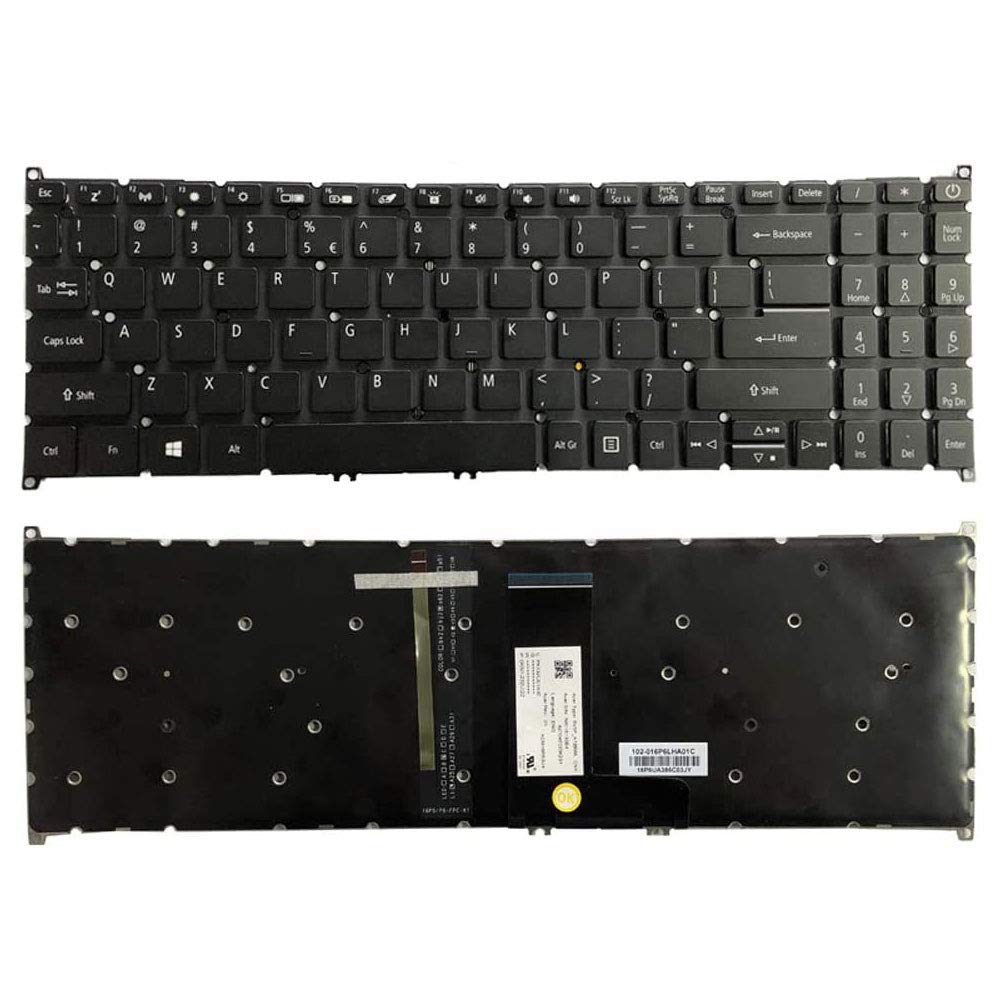 Laptop Replacement Keyboard Compatible for Acer Aspire 5 A515-54 A515-54G A515-52 A515-52G US Layout Backlight