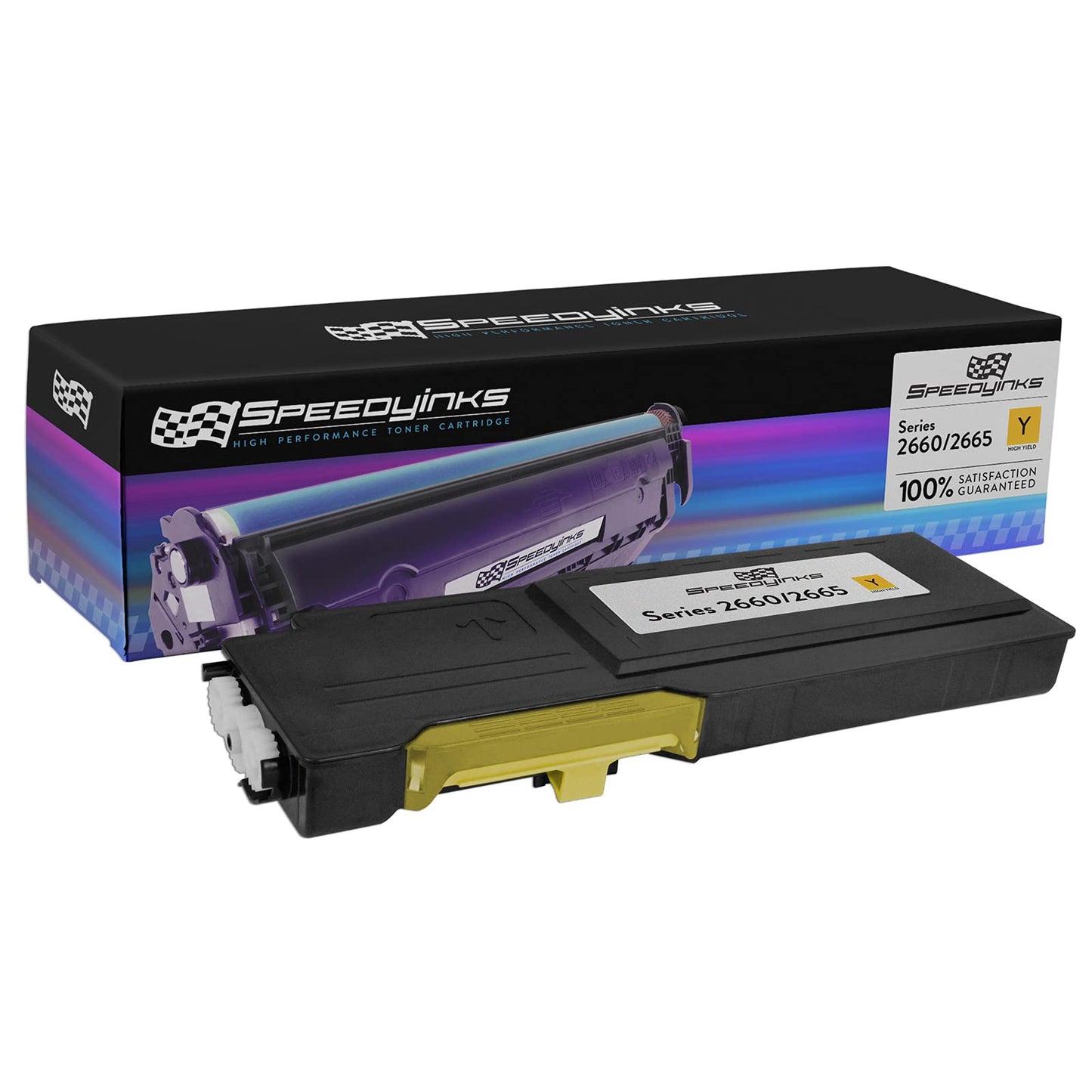 SPEEDYINKS Compatible Replacement for Dell High Yield Yellow Toner Cartridge 593-BBBR for use in Dell C2660dn C2665dnf Printers