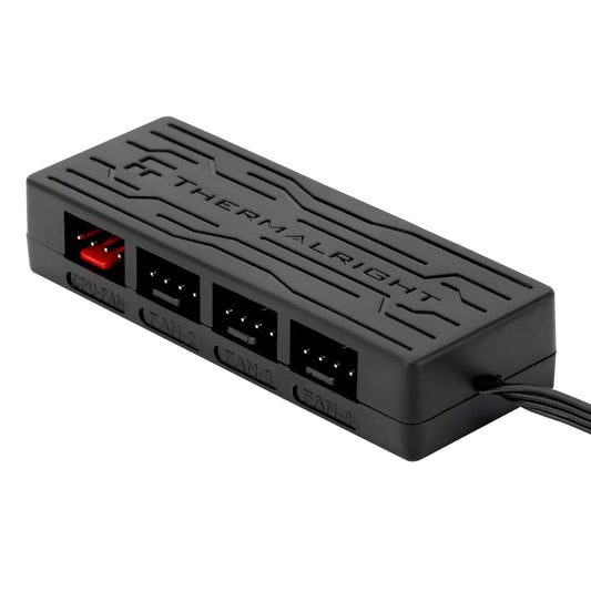 Thermalright FAN HUB X4 PWM Fan Controller - 4 Port 4-Pin, Multiple Interface Cooling Hub for 4 Groups of PC Fans, SATA Power Cord