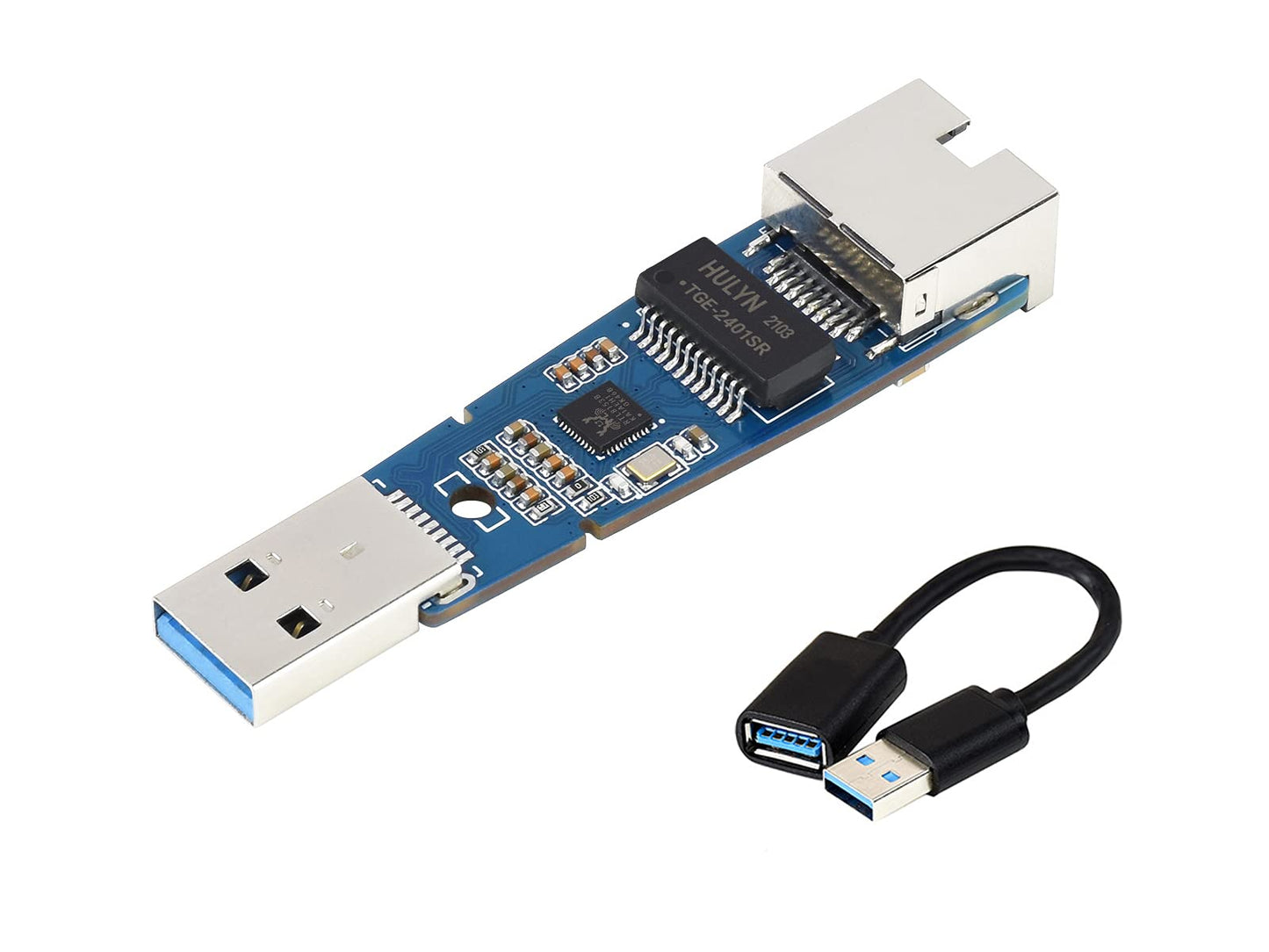 USB 3.2 Gen 1 to Gigabit Ethernet Converter, USB to Ethernet Adapter with 10/100/1000Mbps Network Standard, RTL8153 Controller, Support