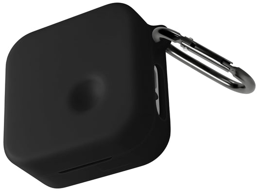 Geiomoo Silicone Cover for Nothing Ear (3) Case, Soft Flexible Scratch Resistant Protective with Carabiner (Black)