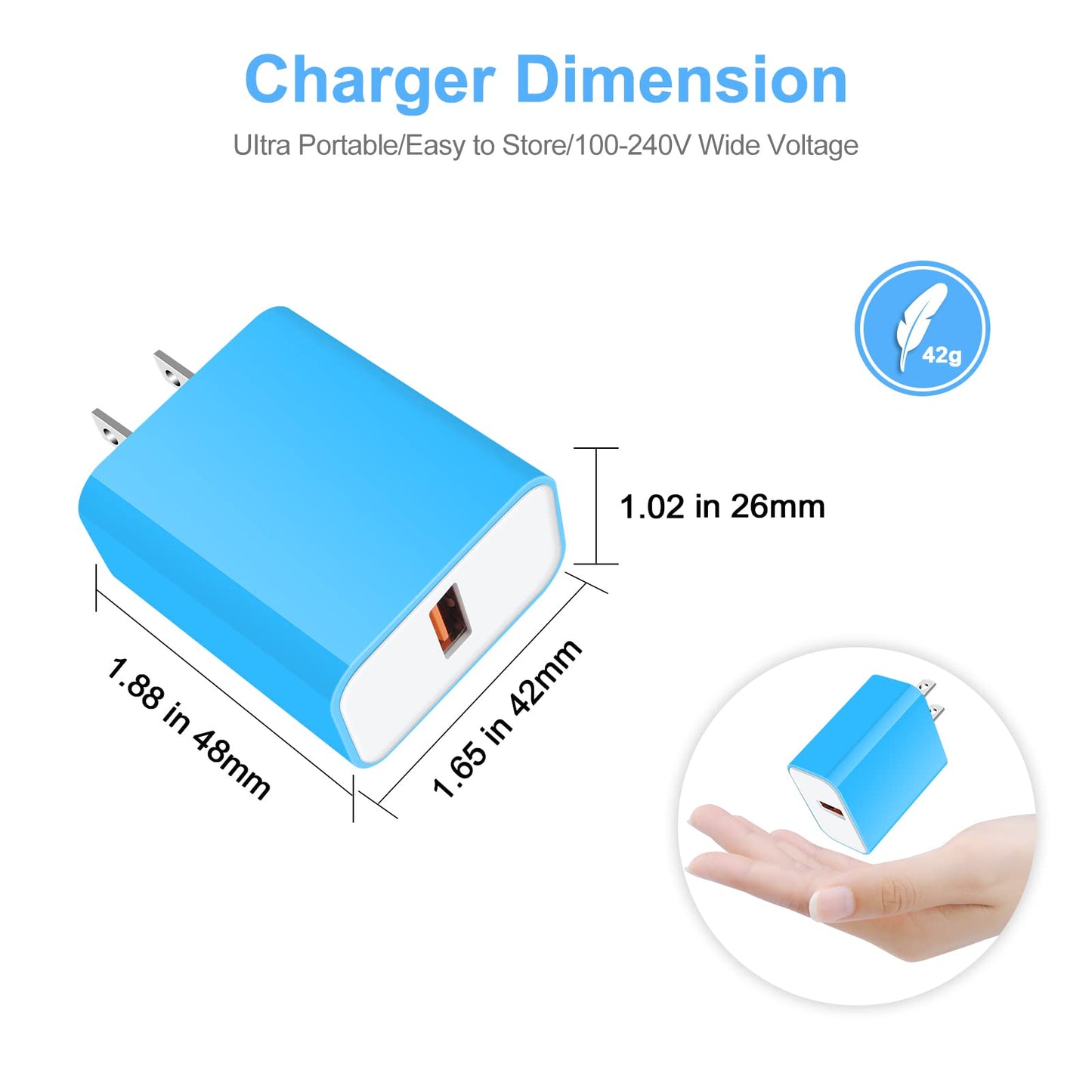 Adaptive Fast Rapid Charging Block Wall Charger Plug Adapter USB for Samsung Galaxy S23 Ultra,A54,A34,A14,A04S,A23,A13,A03S,A53,S22,S21,S10,S9,S8,Note