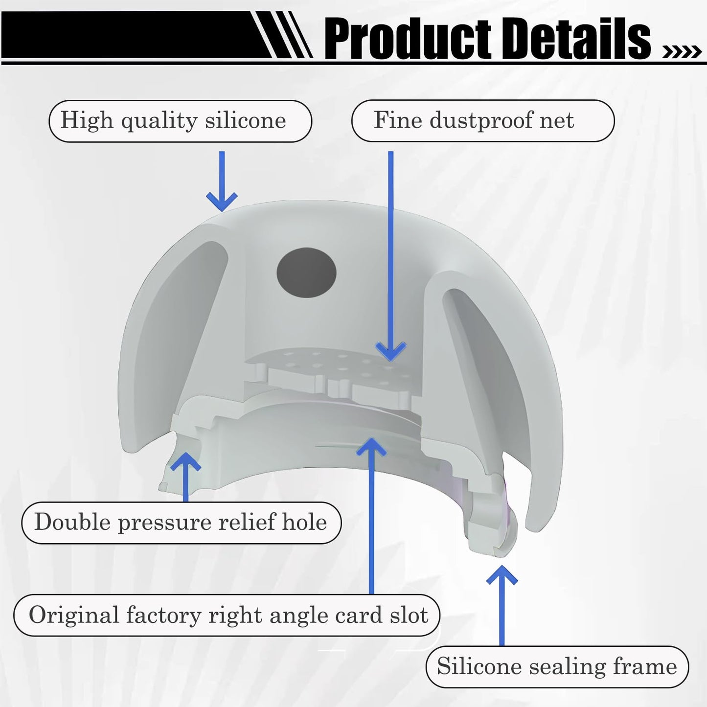 Replacement Earbuds Tips Silicone Ear Tips Compatible with Samsung Galaxy Buds 3 Pro Earbuds SML Size 3 Pairs White