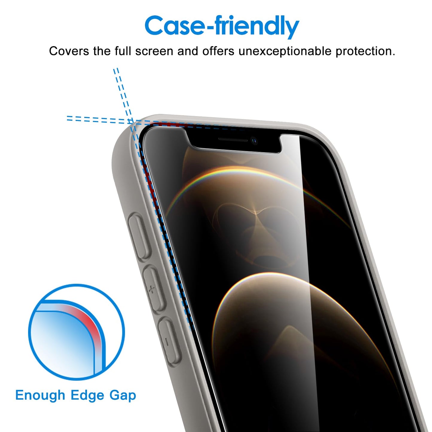 JETech Screen Protector for iPhone 12 Pro Max, 3-Pack