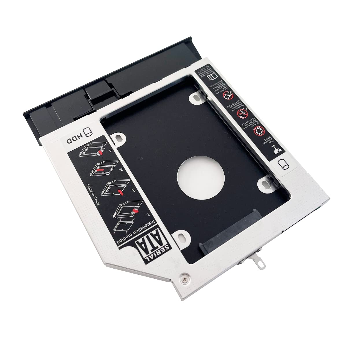 2nd HDD SSD Hard Drive Optical Caddy Frame Tray for Lenovo B50-40 B50-45 B50-70 B50-80 B51-35 B51-40 B51-45 Series with Bezel Front Panel Faceplate