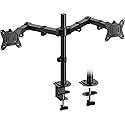 HUANUO Dual Monitor Mount for 2 Monitors up to 32 inches, Heavy Duty Dual Monitor Stand Holds up to17.6lbs, Dual Monitor Arm with Height Adjustable