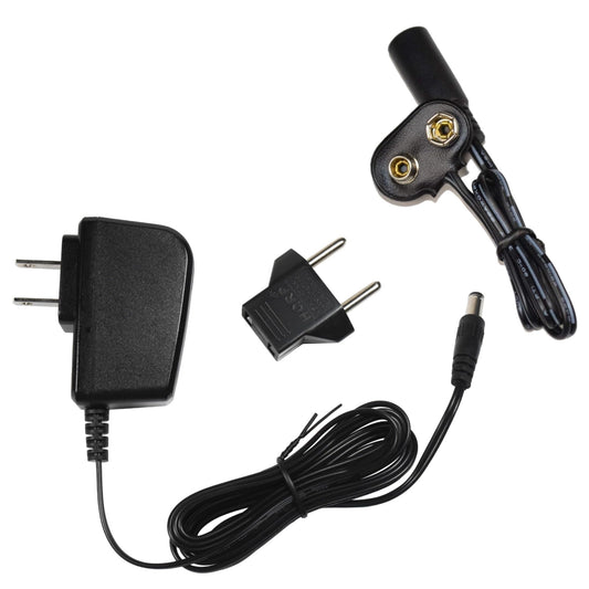 HQRP 9V Battery Snap Connector and AC Adapter Compatible with 9-Volt/Radio/Square / 6LR61 / 7.2H5 / 6KR61 / 6HR61 / PP3 / MN1604 Clip Holder Cable…