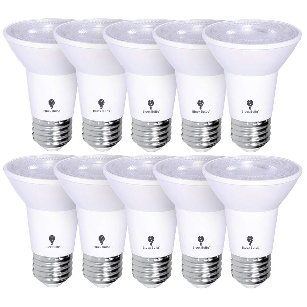 10 Pack PAR20 Outdoor LED Flood Light Bulb 8W 75 Watt Equivalent 500 Lumens Dimmable Waterproof E26 3000K Warm White LED Flood Light Bulbs