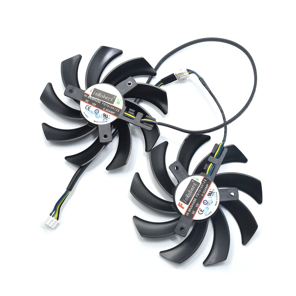 inRobert FD7010H12S 85mm Dual-X Fan for Sapphire HD7950 R9 270X 280X HD7870 HD7950 HD7850 HD6850 PNY NVIDIA GTX 1070 Graphics Card Cooling Fan