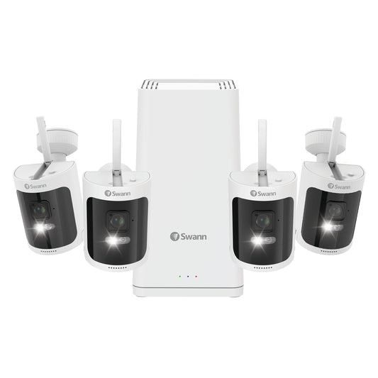 Swann AllSecure650™ 2K Wireless Security Kit with 4 x Wire-Free Cameras & Power Hub NVR