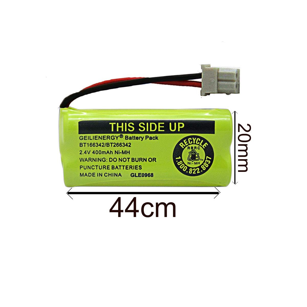 GEILIENERGY NiMH 2.4V 400mAh Battery Compatible with BT-166342 BT-266342 BT-162342 BT-262342 BT183342 BT-183342 Sanik 2SN-AAA40H-S-X2 CS6719-2