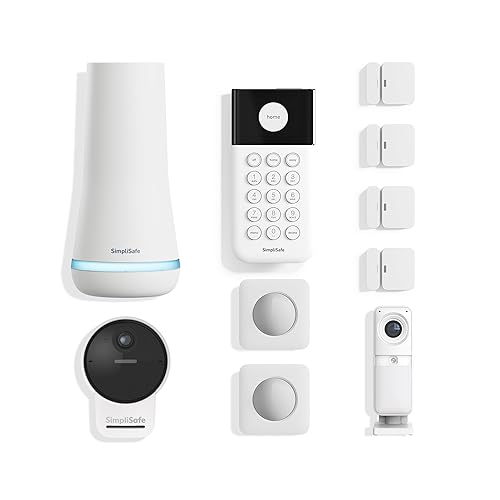 SimpliSafe 10 Piece Wireless Home Security System with Outdoor Camera- Optional 24/7 Professional Monitoring - No Contract - Compatible with Alexa