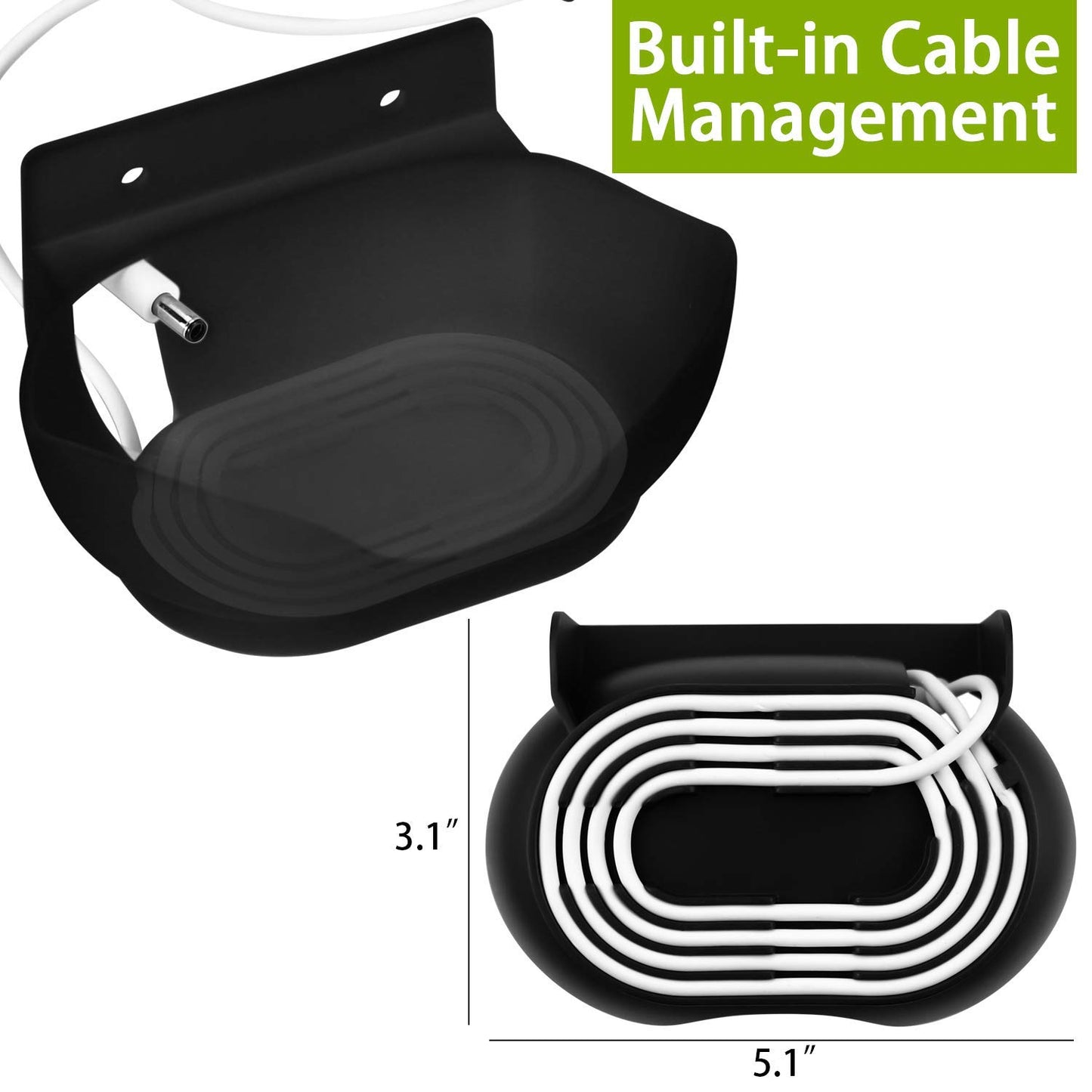 2 Pack Wall Mount Compatible with Google Nest Audio Speaker,Built in Cord Management Easy Install,Stable Stand Google Nest Audio Smart Speaker Holder