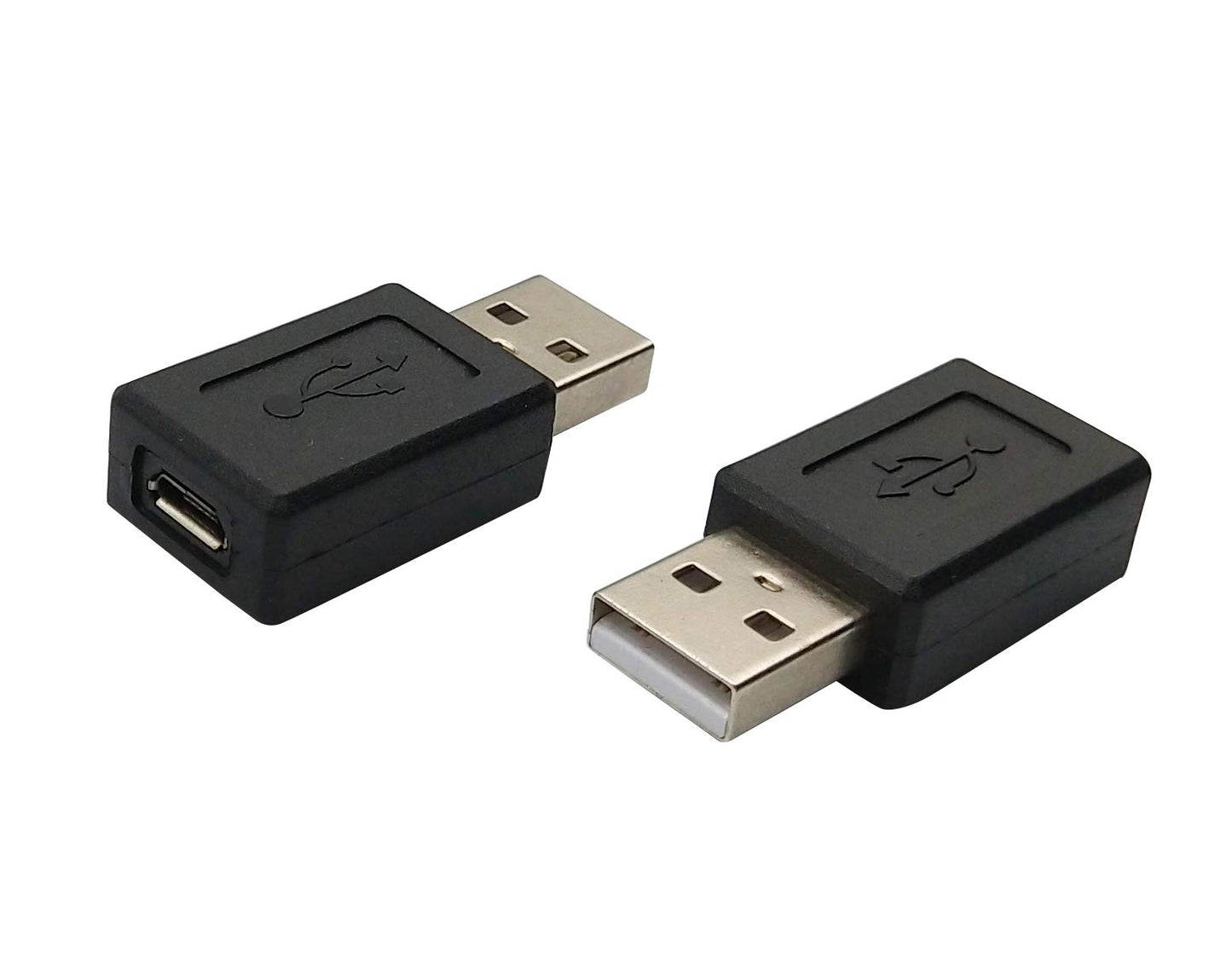 Posdou USB 2.0 Male to Micro USB Female Connector Adapter (2 Pack)