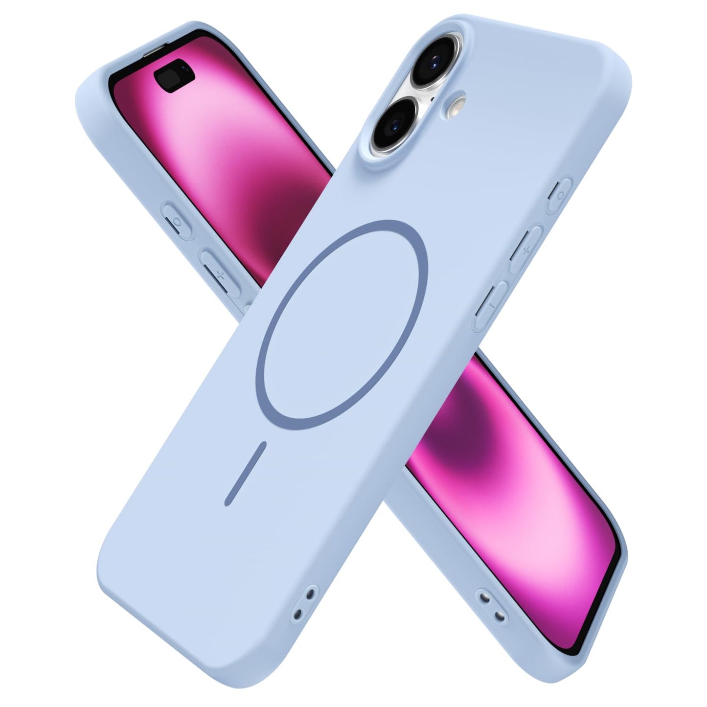 oakxco for iPhone 16 Plus Case Silicone Mag Safe, Magnetic Slim Thin Phone Case Compatible with Magsafe Wireless Charging, Cute Girly Aesthetic Soft