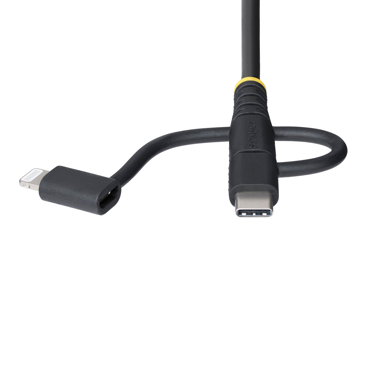 StarTech 3ft/1m Lightning, Micro-USB, USB-C to USB-A, Black (RLTCUB1MBK)