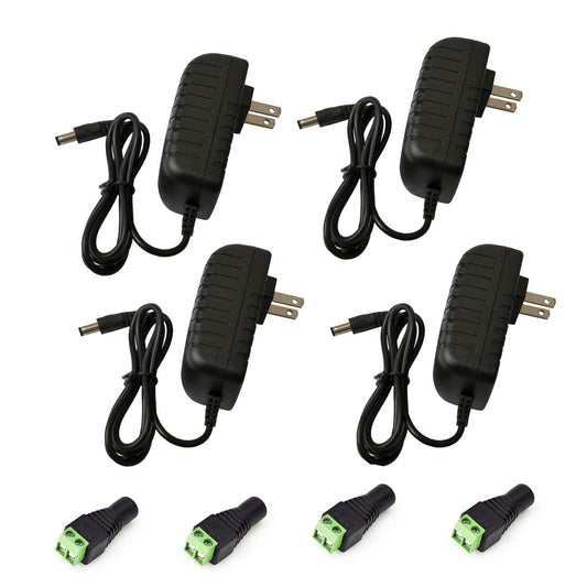 Yuarisx AC 100-240V to DC 12V 2A 24W Power Supply Adapter Converter Transformers with 5.5 x 2.5mm Plug for LED Strip Flexible Lights, CCTV Security…