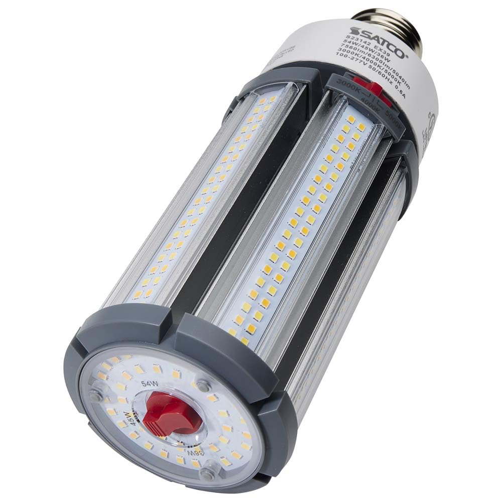 Satco S23142, Selectable LED Corncob Bulb, EX39 Base, Replacement Bulb, 36W