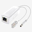 Gigabit PoE Splitter 12V DC 5.5x2.1mm, 48V to DC 12V/2A Output, 1000Mbps, IEEE802.3af/at, PoE Adapter Active for IP Camera, AP and Other DC Power