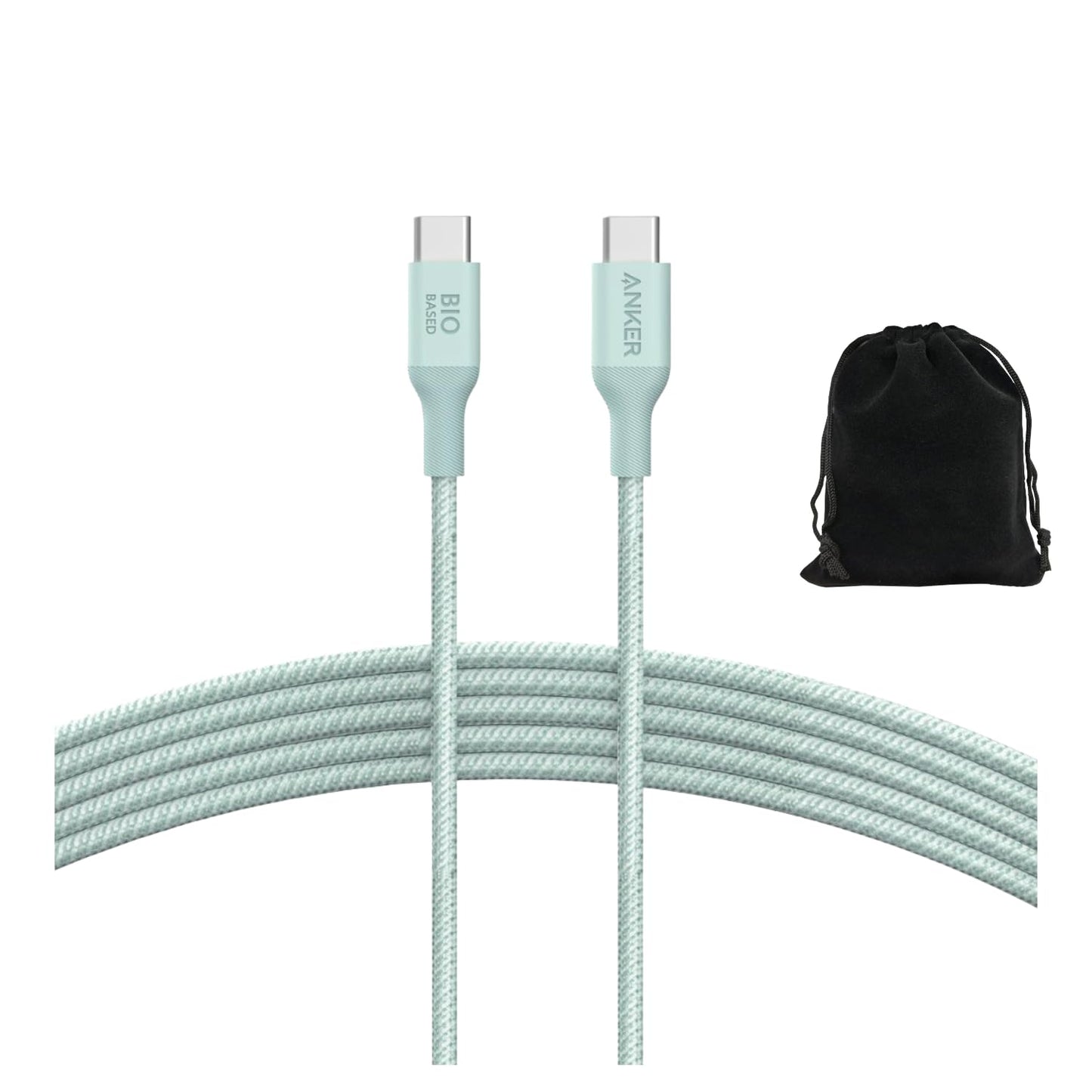 Anker 544 Bio-Nylon USB-C to USB-C Cable 10FT, Eco-Friendly Fast Charging Cable, Supports 140W PD for Laptops, Tablets, and Smartphones, Heavy-Duty
