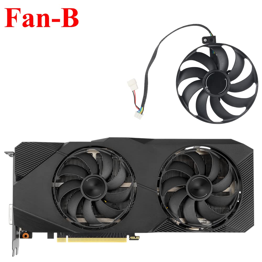inRobert T129215SU 87mm RTX2060S RTX2070S RTX2080S Graphics Card Fan for ASUS Dual RTX 2060 2070 2080 Super EVO GPU (Fan-AB)