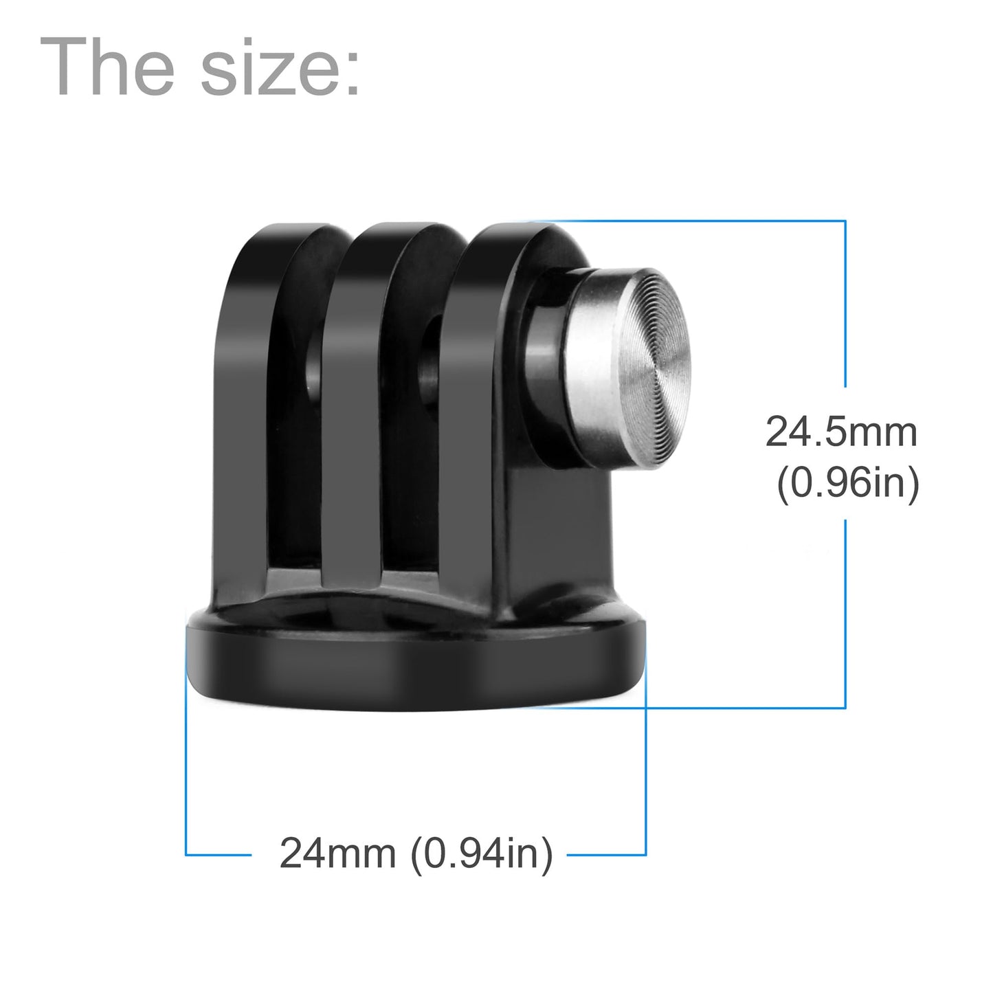 GEPULY 6PCS Mini Tripod Mount Adapter, Anti-Rust 316 Stainless Steel, 1/4-20 Thumbscrew for GoPro 13/12/11/10/9, DJI OSMO AKASO Insta360 Action Camera