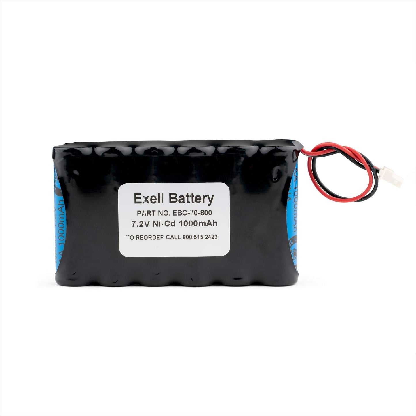 Exell Battery 7.2V 1000mAh NiCD Back-Up Battery for Security Alarm Systems Walynx-RCHBSC, RCHB-SC,C8-B33, MS104, EBC-70, EBC-70-800