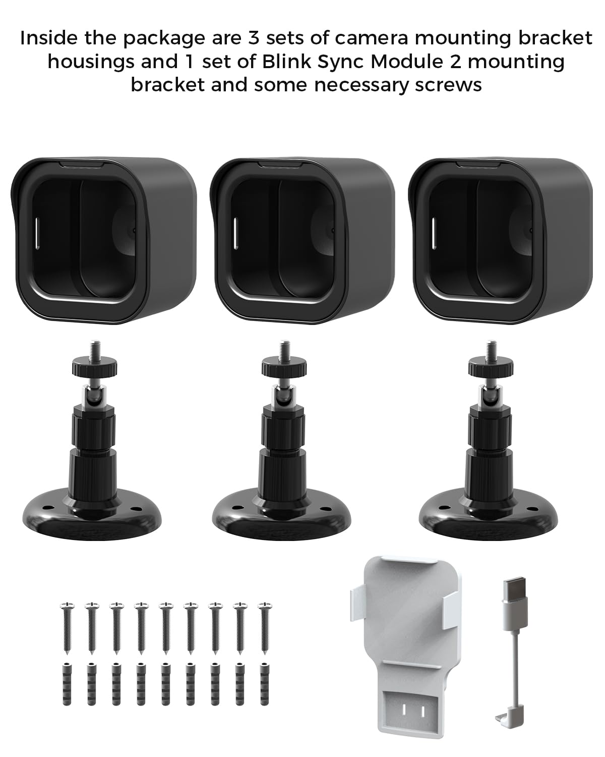 3Pack Blink Outdoo 4 Camera Mount Bracket,Compatible with Blink Outdoor 4 Camera and Blink Battery Extension Pack,Blink Outdoor 4 (4th Gen)