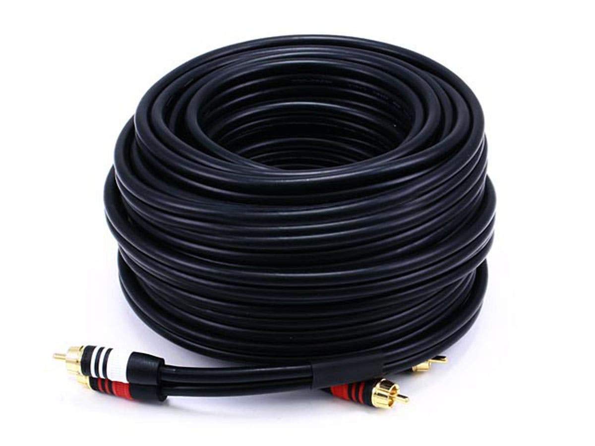Monoprice 102864 6' Premium 2 RCA Plug to 2 RCA Plug 22AWG Cable - Black