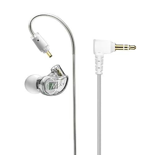 MEE audio M6 Single Side in Ear Earbud, Left Side, One Wired Earphone with 51" Cable, Secure Fit Moldable Earhook, & 3.5 mm Plug, Stereo-to-Mono