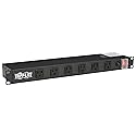 Tripp Lite 12-Outlet Rack Mount Power Strip PDU, Six Front & Six Rear Facing Outlets, 15A, 120V, 15ft Cord with Right-Angle Plug, Horizontal 1U Rack