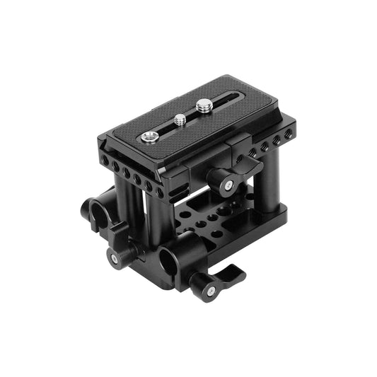 SZRIG Quick Release Mount Base QR Plate with 1/4" & 3/8" Thread Cheese Plate for Manfrotto Standard Accessory DSLR Camera