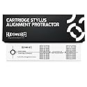 Hudson Hi-Fi Turntable Phonograph LP Phono Cartridge Stylus Alignment Protractor Tool-High Contrast (VTA Sold Separately)