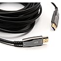 Pacroban HDMI Cable 50ft Ultra High Speed Fiber Optic HDMI 2.1, eARC, 48Gbps, Slim, Active Uni-Directional, 4K@120Hz / 8K@60Hz, in-Wall & Conduit Use
