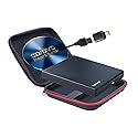 Synteryx External CD DVD Drive USB and Type-C, Portable Slim CD/DVD +/-RW Burner Reader Writer Player for Laptop Desktop PC Mac Windows Linux OS Apple