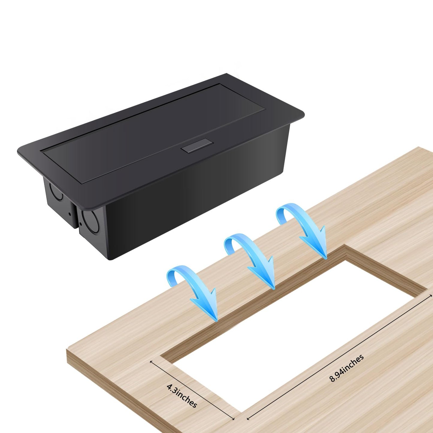Pop Up Outlet;Pop up Power Strip; Embedded countertop;6.5 Feet 16AWG UL Cable 4 AC Outlets Max Power 1875w USB C PD 20W Fast Charging Used for Home