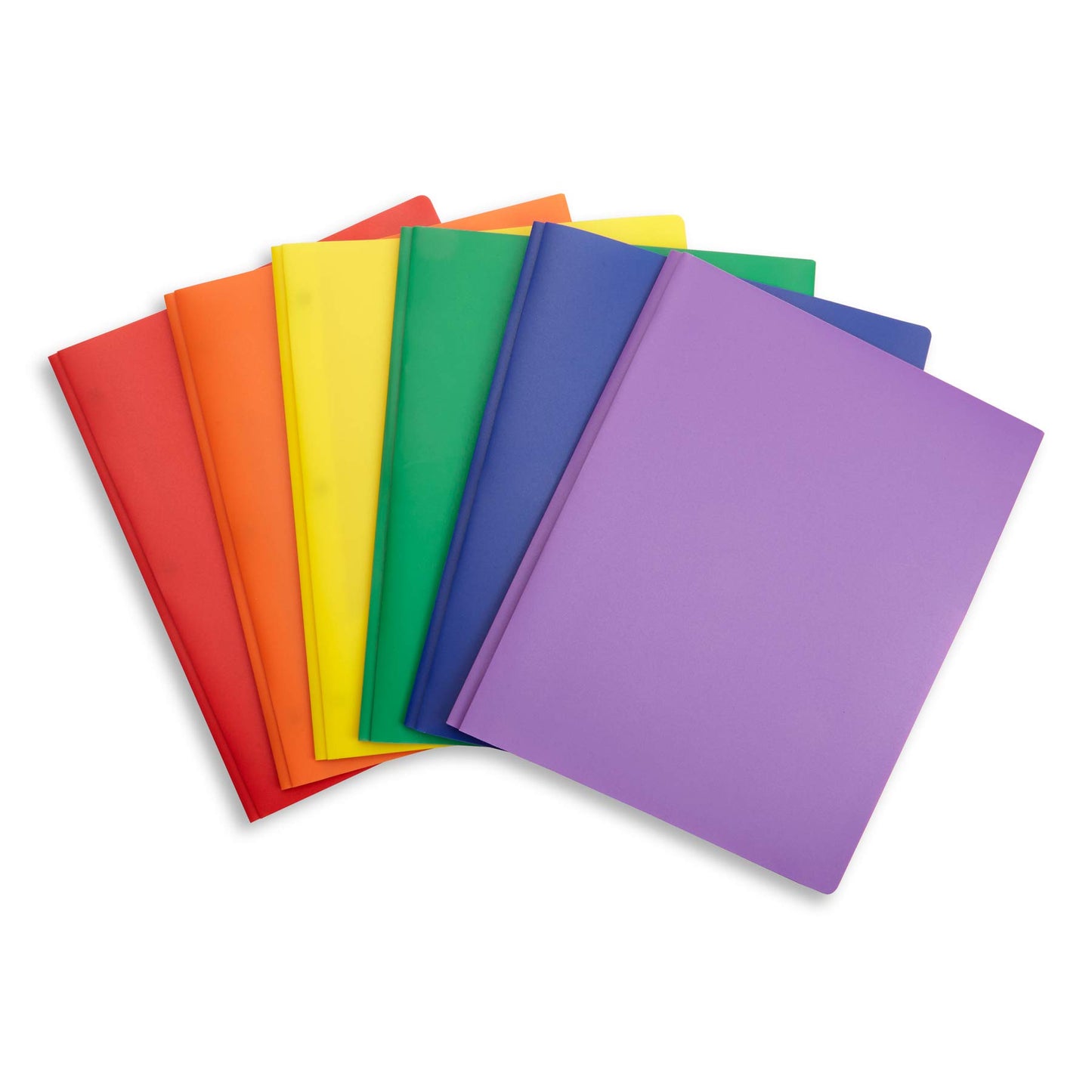 Blue Summit Supplies 6 Plastic 2 Pocket Folders with Prongs, Assorted