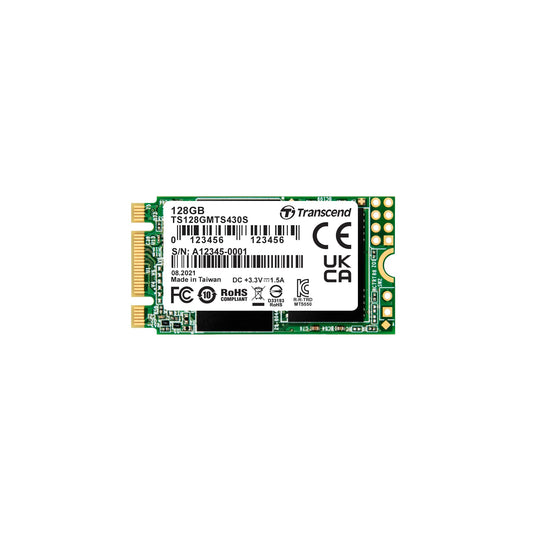 Transcend 128GB MTS430S M.2 SATA III 2242 SSD, Dram Cache, B+M Key