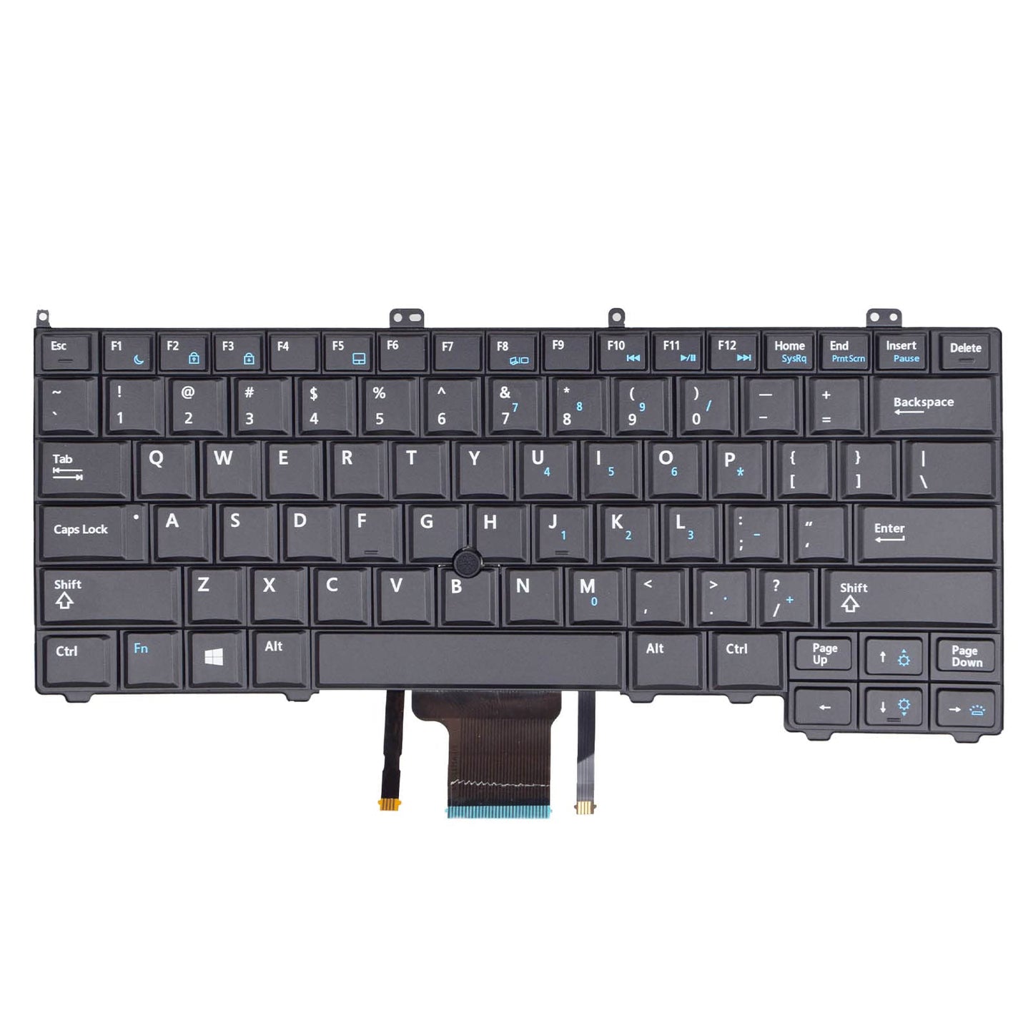 SUNMALL Backlit Keyboard Replacement with Pointer and Backit Compatible with Dell Latitude 14 7000 E7440 E7240 E7420 Series Black US Layout