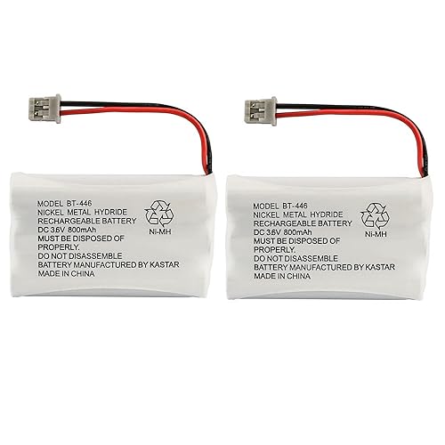 Kastar 2 Pack BT446 Cordless Phone Battery, Genuine Uniden Quality, for Uniden BT-446 BT446, BP-446 BP446, BT-1005 BT1005, TRU8885, TRU8885-2