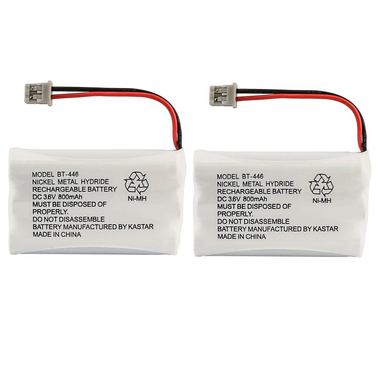 Kastar 2 Pack BT446 Cordless Phone Battery, Genuine Uniden Quality, for Uniden BT-446 BT446, BP-446 BP446, BT-1005 BT1005, TRU8885, TRU8885-2